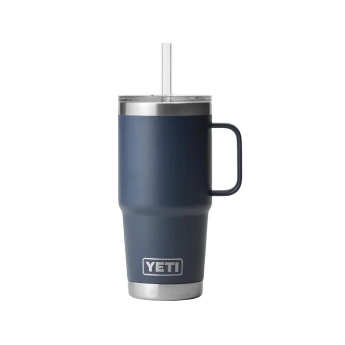 Rambler® 25oz (739ml) straw mug navy