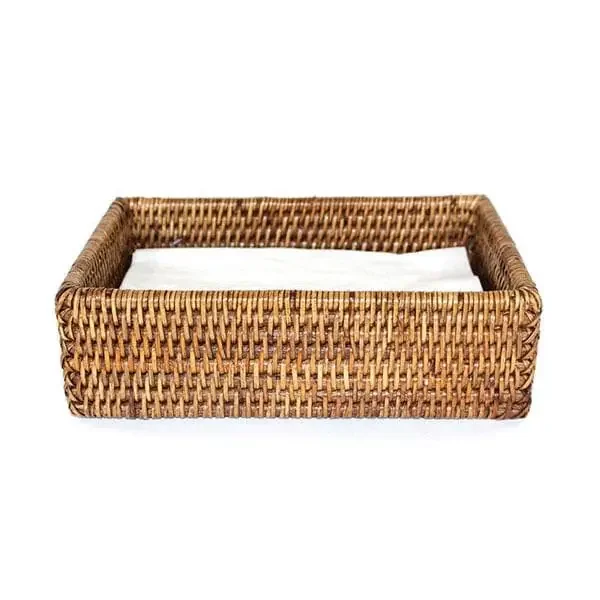 Rattan Dinner Napkin Baskets Set/2