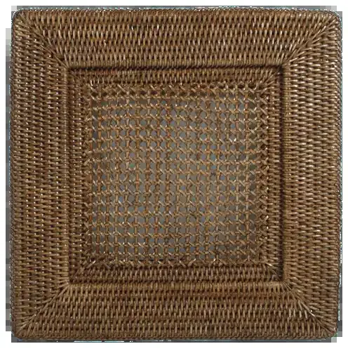 Rattan Square Charger Plate