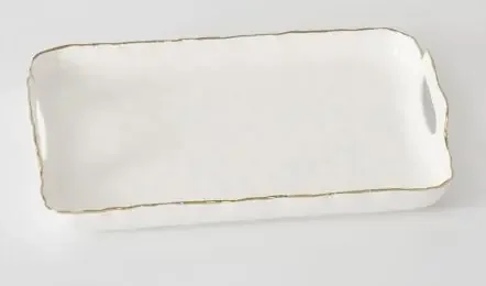 Rectangular Tray with Handles Portofino Gold – Pampa Bay