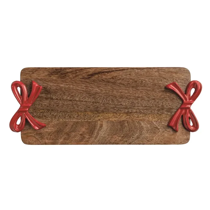 Red Bow Handle Wood Board