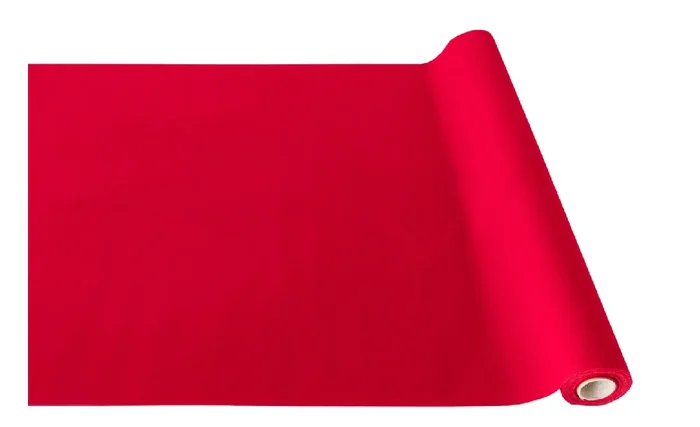 Red Flocked Runner – 30″ x12‘- Hester and Cook
