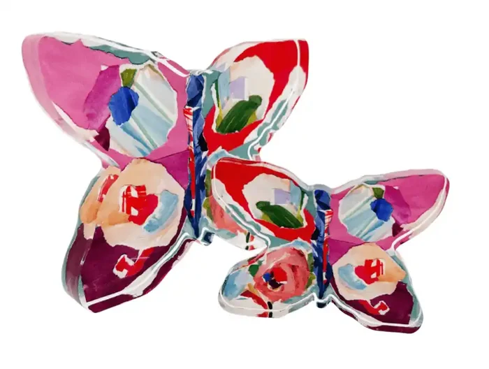 Red Large Acrylic Butterfly Block – Lauren Dunn