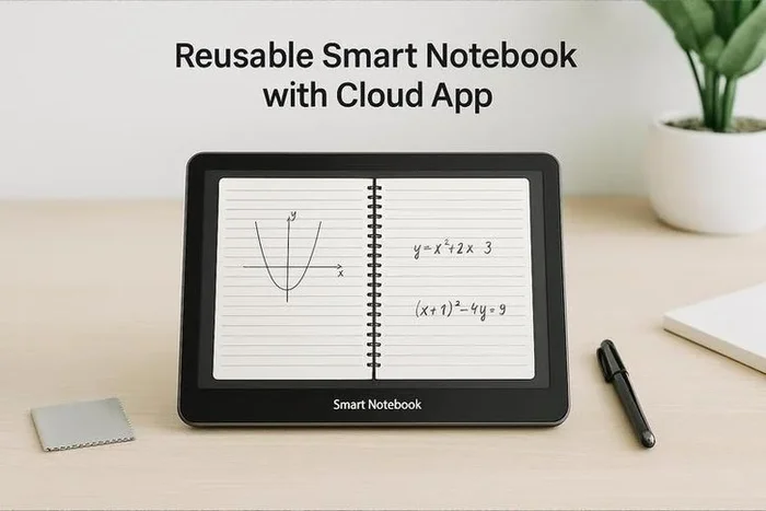 Reusable Smart Notebook w/ App Integration & Erasable Pages – 4 Options