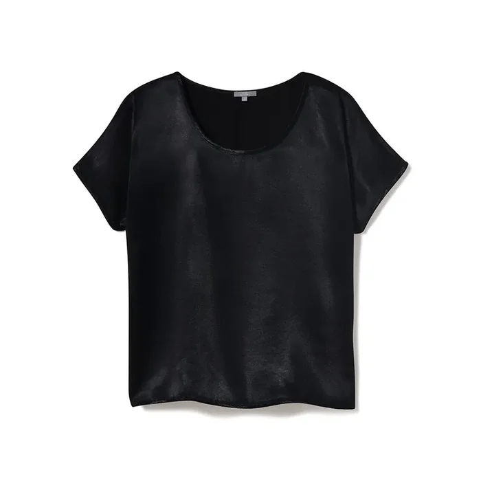 Roxxy Satin Tee Black- PJ Harlow