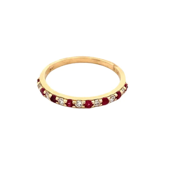 Ruby and Diamond Ring 14kt Yellow Gold – Nemati