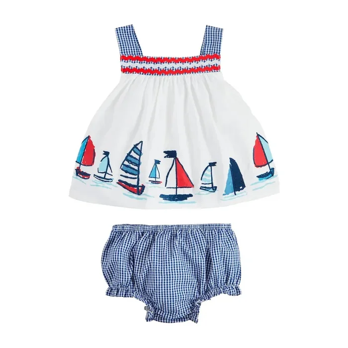 Sailboat Pinafore Set
