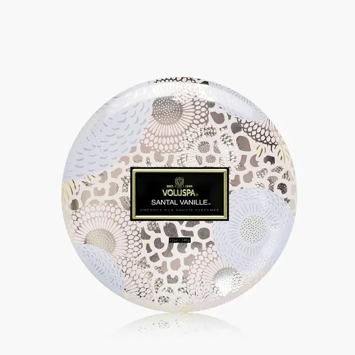 Santal Vanille – 3 Wick Tin Candle