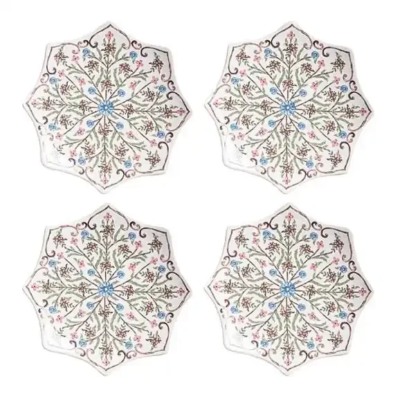 Scalloped Chambray Villa Seville Side/Cocktail Plate Set/4 – Juliska