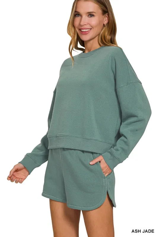 Set It Up Sweatshirt and Shorts Set • Ash Jade