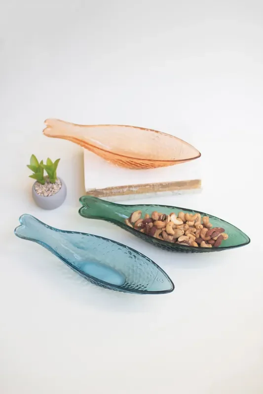 Set of 3 Glass Fish Bowls