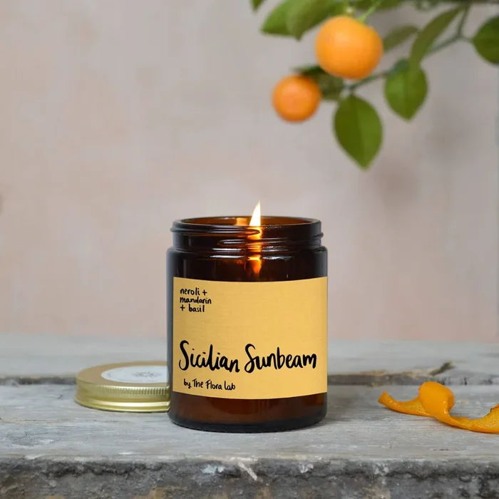 Sicilian Sunbeam Natural-Wax Candle | Neroli. Mandarin. Basil.
