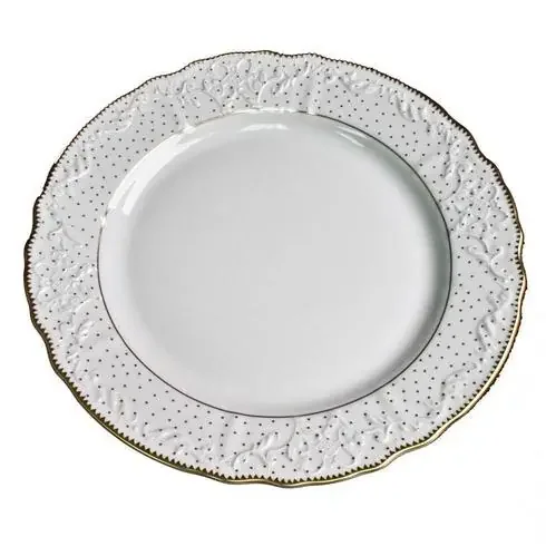 Simply Anna – Polka Gold Dinner Plate- Anna Weatherley