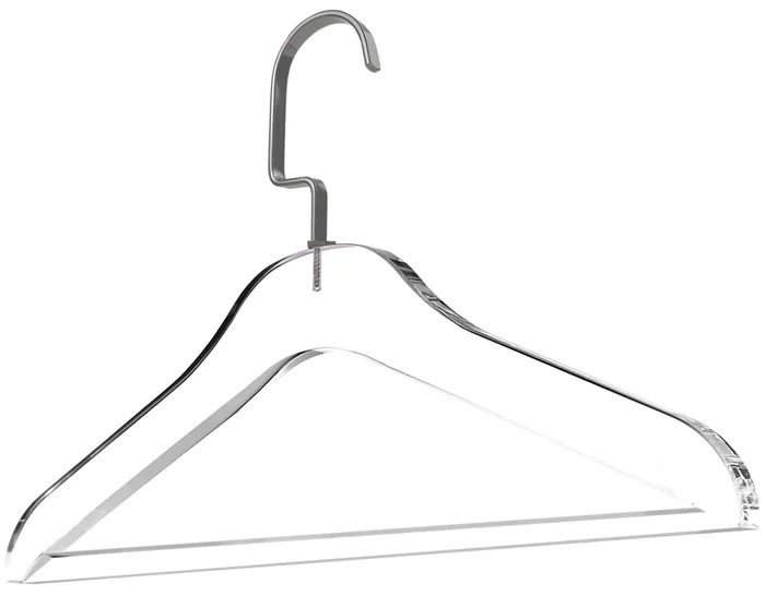 Simply Brilliant Matte Black Hook Acrylic Hangers with Bar – 10 Pack