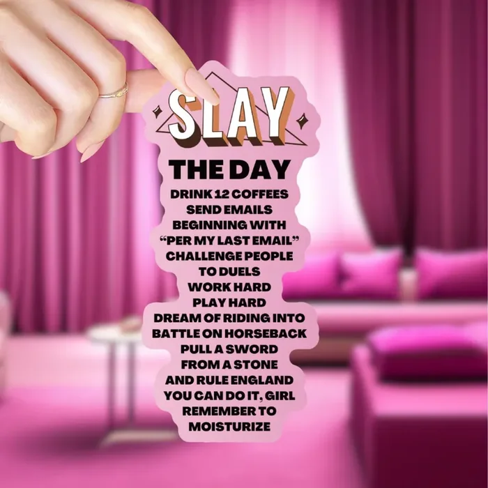 Slay The Day Manifesto Large Sticker Vinyl Die Cut Decal