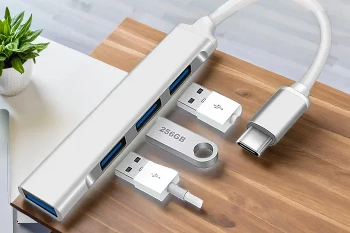 Sleek Type C to USB 3.0 4-Port Hub – 2 Stylish Colors Available!