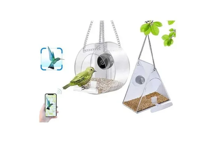 Smart WiFi Bird Feeder with 720P HD Camera – Wildlife-Friendly, Weather-Resistant, Transparent Design