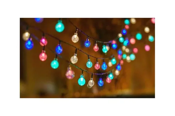 Solar LED Ball String Lights – Weatherproof Outdoor Decorative Lighting