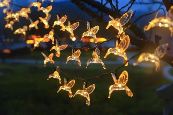 Solar LED Hummingbird String Lights – 5m, Waterproof Outdoor Garden Lighting
