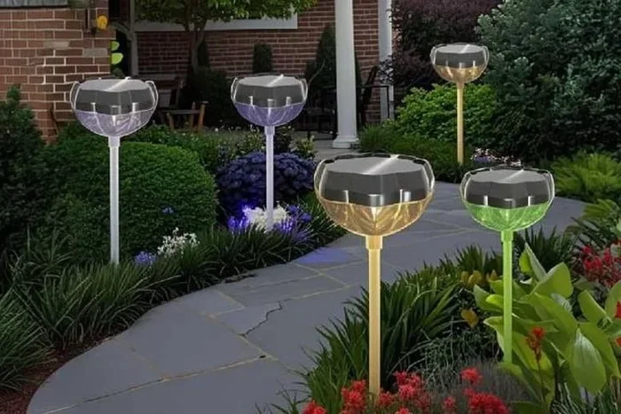 Solar LED Petal Path Lights – Waterproof Outdoor Garden Lighting