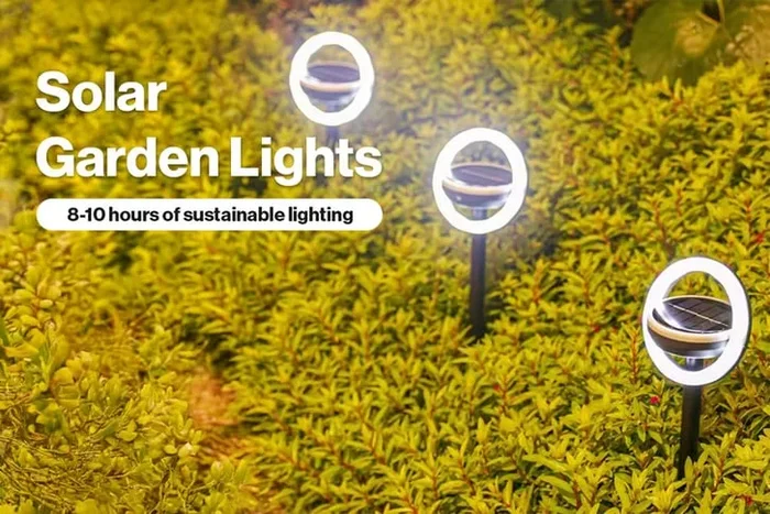 Solar LED Rotating Lawn Lights – 2 Colours