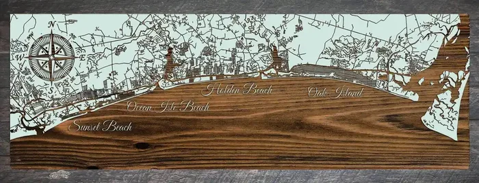 Southern Coast of NC Panoramic in Seaglass