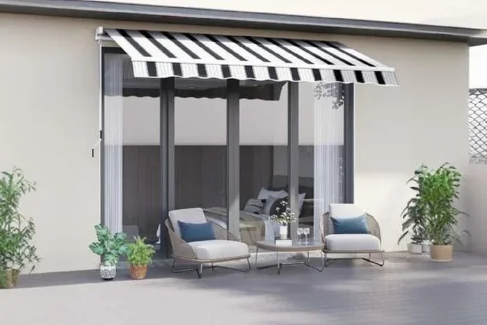 Spectacular 2.5×2 m Blue/White Striped Canopy