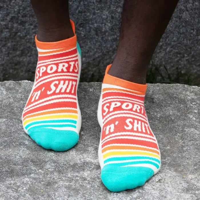 Sports ‘N‘ Shit Unisex Sneaker Socks [2 Size Options] BlueQ at GetBullish