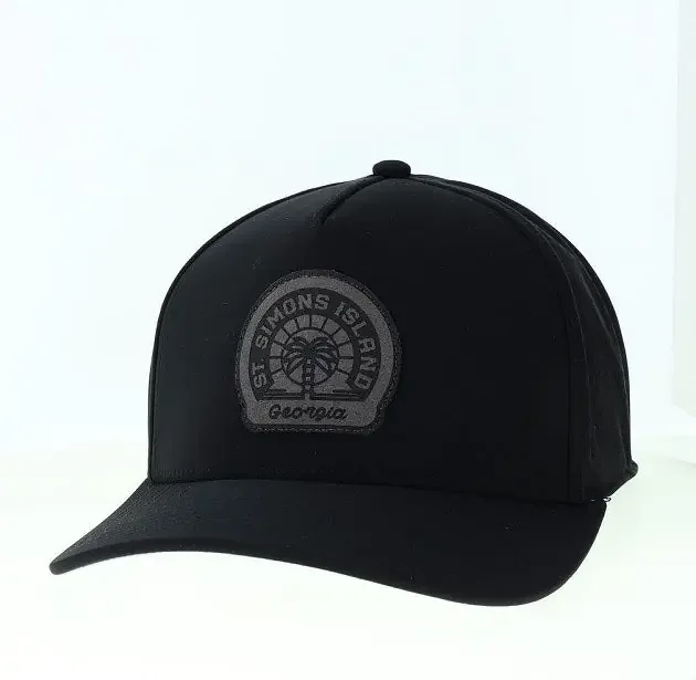 St. Simon‘s Cut Mesh Palm Tree Hat • Black