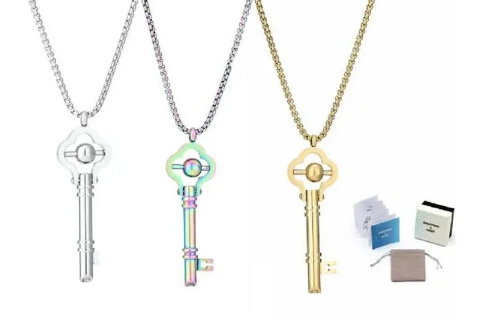 Stainless Steel Adjustable Breathing Pendant Necklace – Hypoallergenic Mindfulness Jewellery for Stress Relief