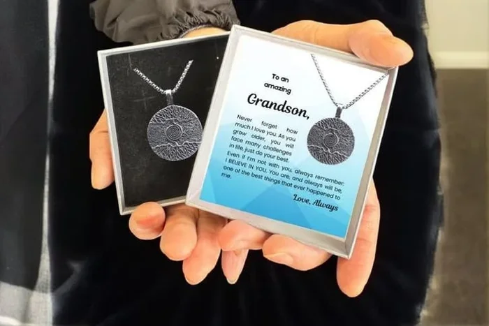 Stainless Steel Tree of Life Pendant Necklace for Grandson – Personalised, Hypoallergenic Gift