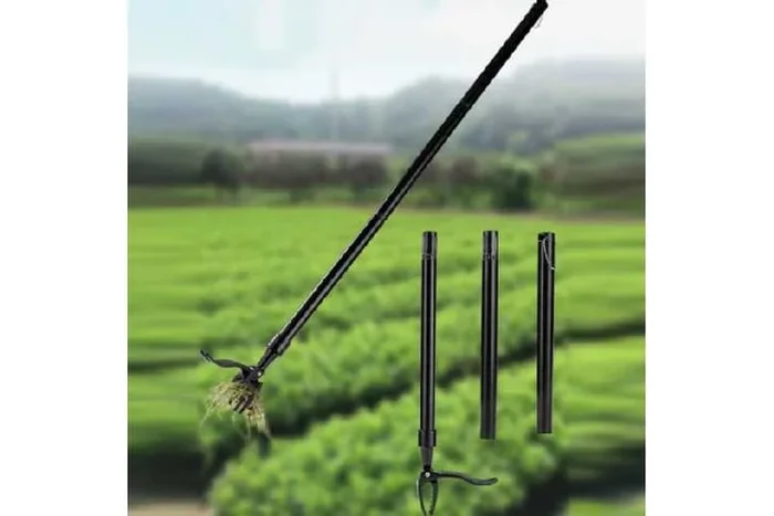 Stand Up Stainless Steel Weed Puller Tool – Ergonomic Long Handle, Anti-Slip Claws, Heavy-Duty Garden Remover