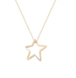 Star Cut Out Pendant Gold