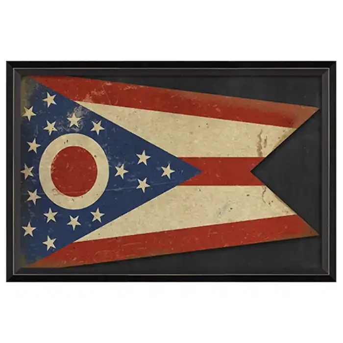 State Flag Framed Print (Ohio)