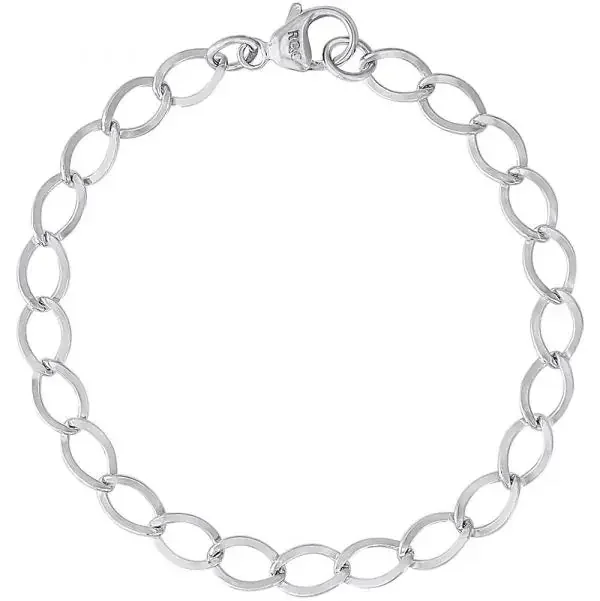 Sterling Silver 7″ Dapped Curb Link Classic Bracelet – Rembrandt