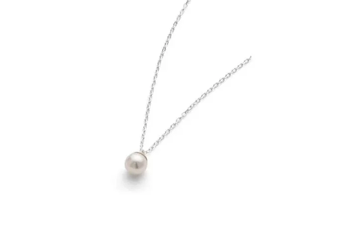 Sterling Silver Adjustable Seed Pearl Pendant Necklace – Hypoallergenic Minimalist Jewellery by Elk & Bloom