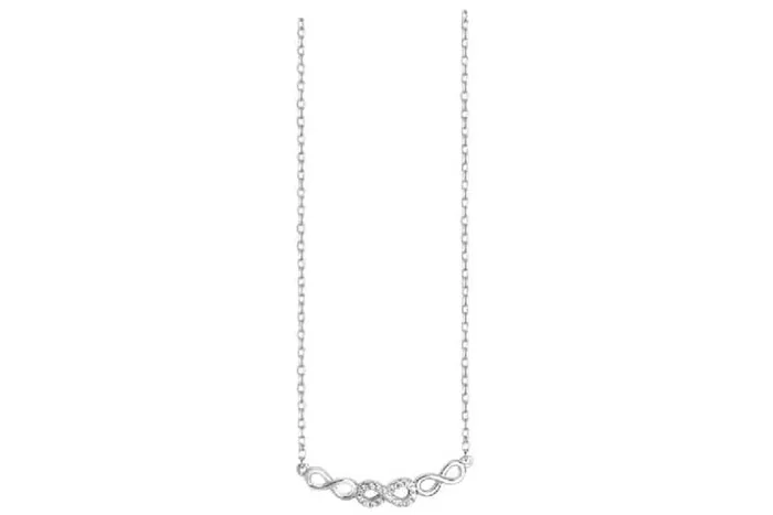 Sterling Silver Triple Infinity Necklace – S925 Hallmark, Cubic Zirconia, Hypoallergenic Chain