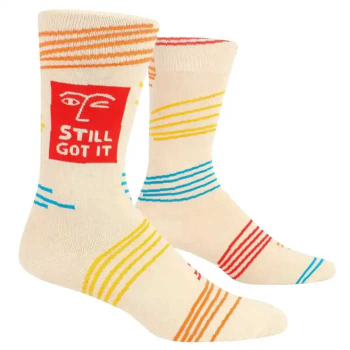 Still Got It Men‘s Crew Socks BlueQ at GetBullish