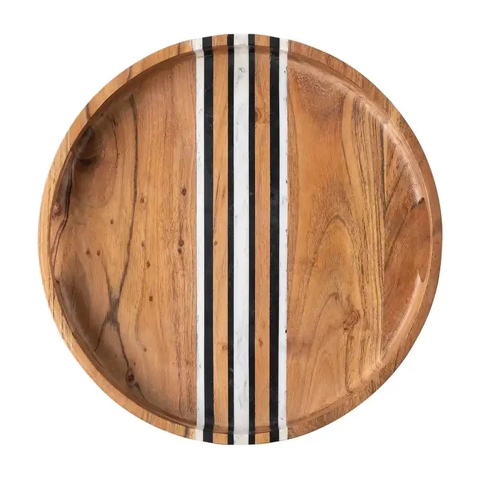 Stonewood Stripe Round Tray