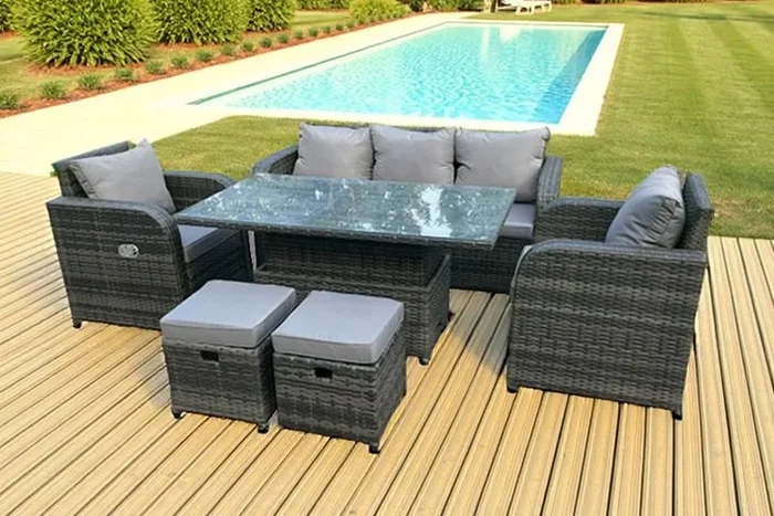 Stunning Mixed Grey Rattan Outdoor Reclining Sets – Your Perfect Garden Retreat