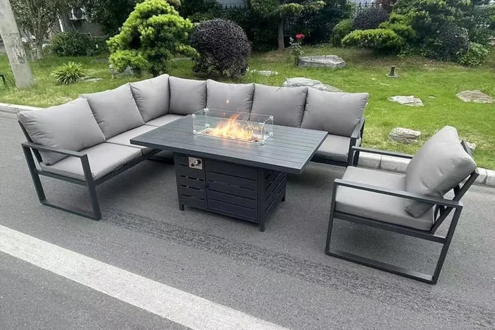 Stylish 7-Seater Aluminium Garden Oasis Set