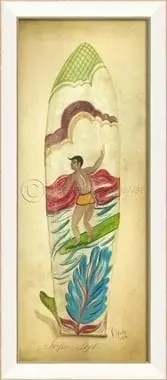 Surfin Style Framed Print 11″ x 26″