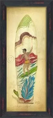 Surfin Style Framed Print 13″ x 26″