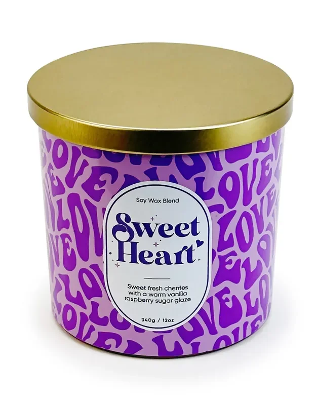 “Sweet Heart” Fresh Cherries Valentine’s Day Candle