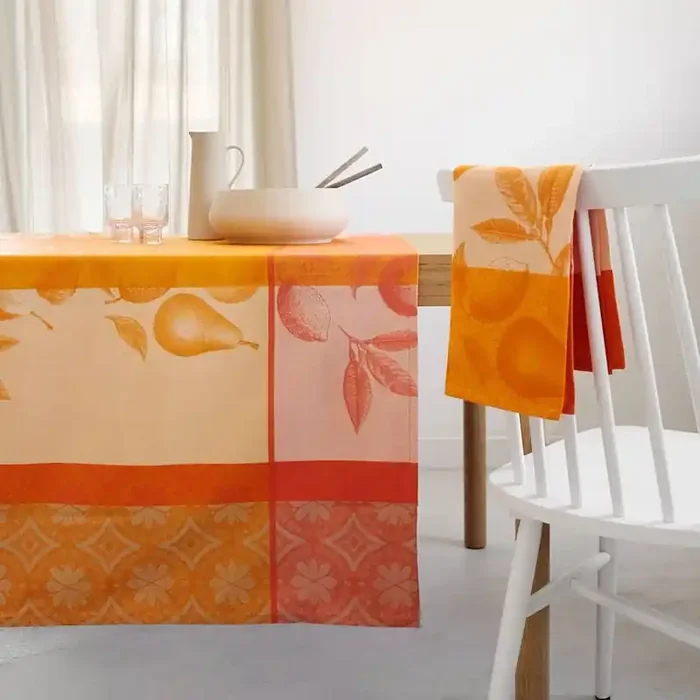 Tablecloth Arriere Orange 69”x98”