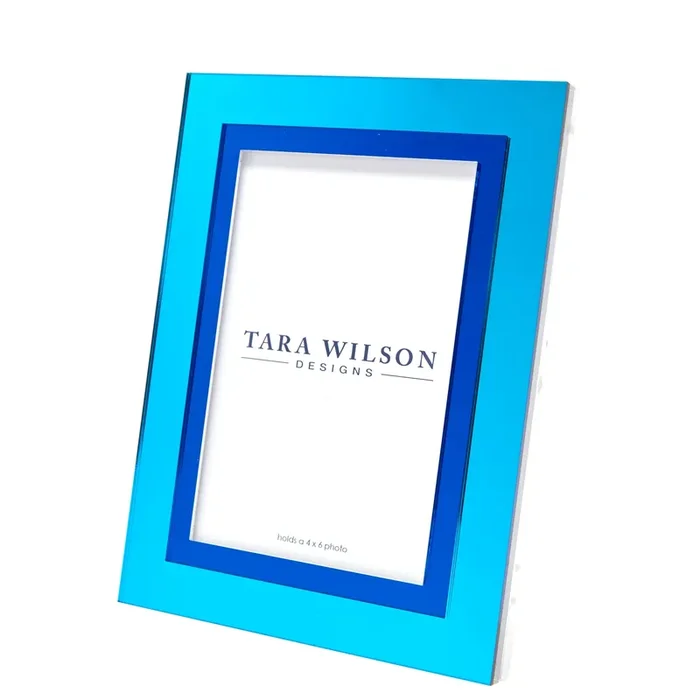 Tara Wilson Acrylic Inlaid Picture Frame (Light Blue & Dark Blue)