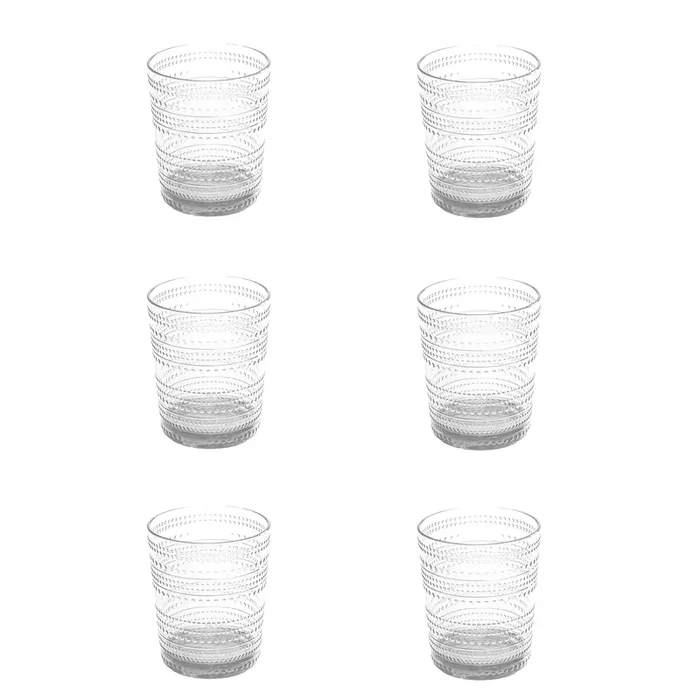 TarHong Beaded Indoor/Outdoor Acrylic DOF Glasses, Set of 6