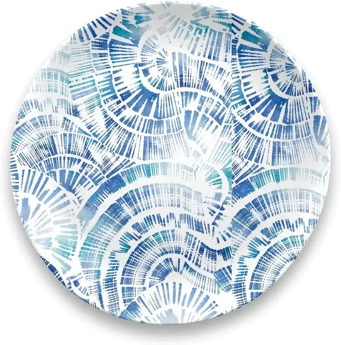 TarHong Coastal Scallops Melamine Dinner Plate, Set of 6