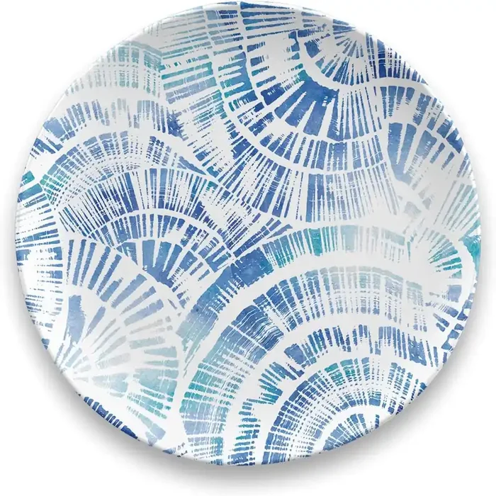 TarHong Coastal Scallops Melamine Salad Plate, Set of 6