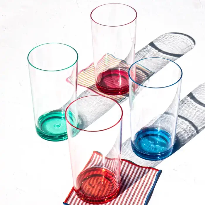 TarHong Color Base Jumbo Drinking Glass, Set of 6